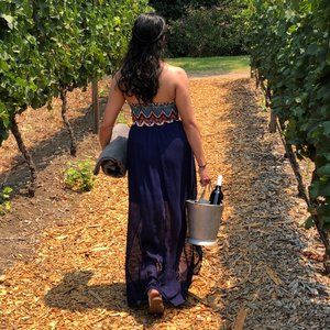 Target Colorful Strapless Maxi Dress